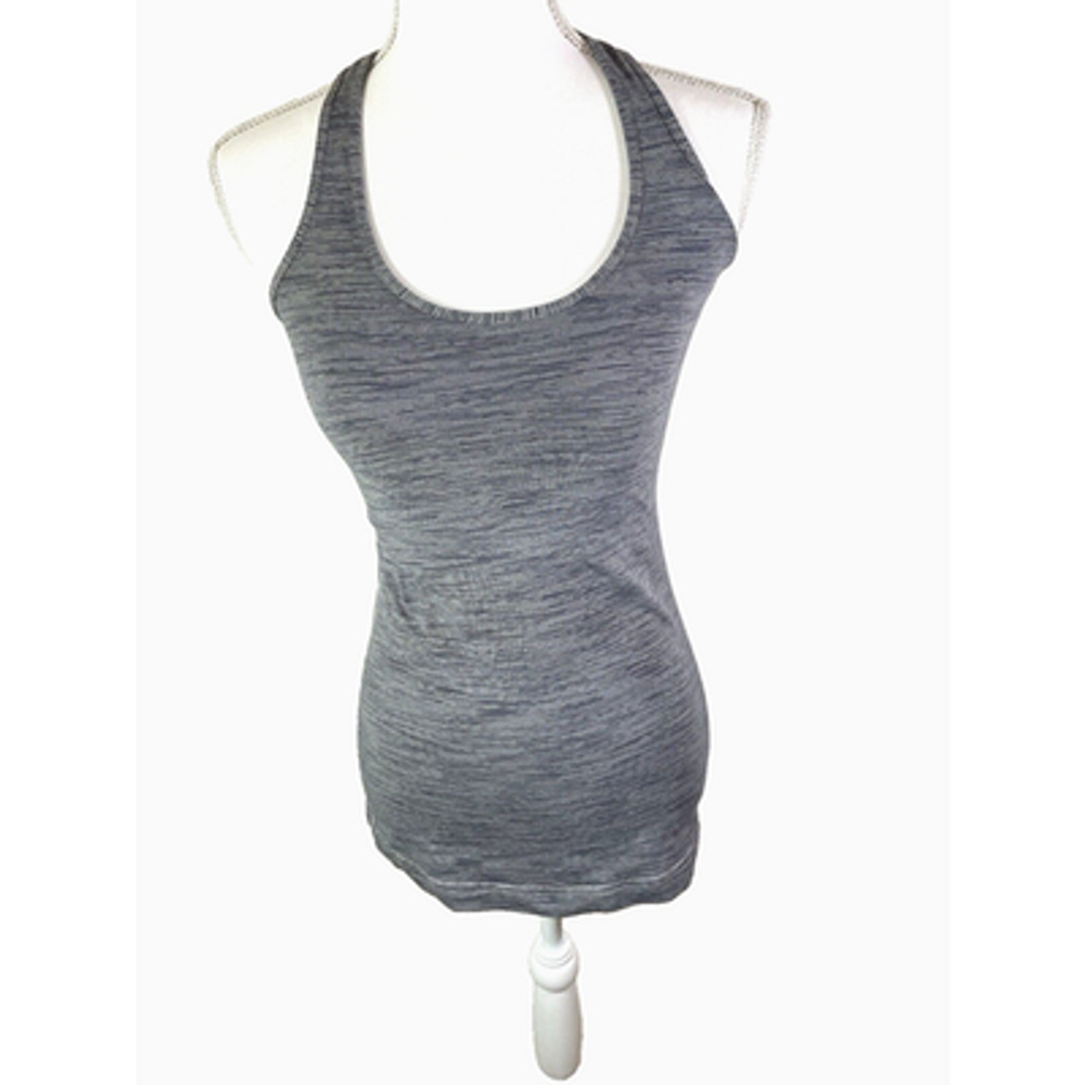 Lululemon Gray Tonka Stripe Racerback Tank Sz 6